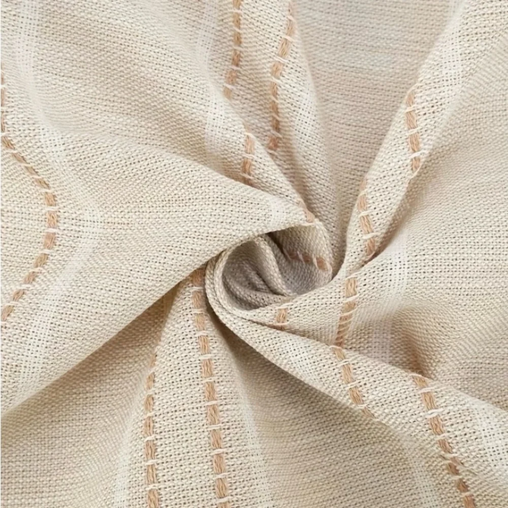 Sophisticated Cream and Tan Striped Accent Pillow cover set  ~ New~